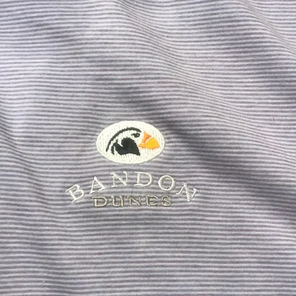 Peter Millar Crown Soft Cotton Silk Striped Polo Bandon Dunes - Picture 4 of 5